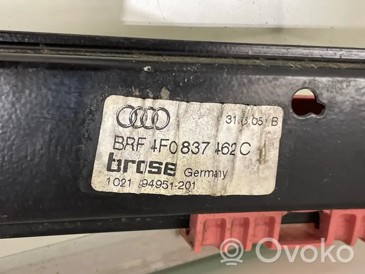 Audi A6 S6 C6 4F Mechanizm podnoszenia szyby przedniej bez silnika 4F0837462C