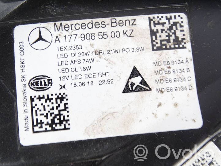 Mercedes-Benz A W177 Etu-/Ajovalo A1779065500