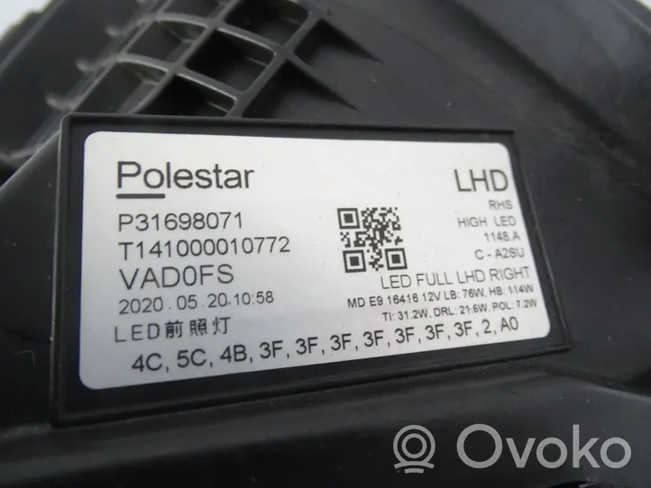 Polestar 2 Etu-/Ajovalo P31698071