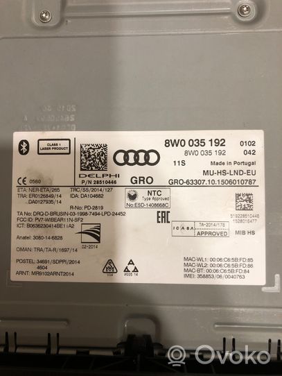 Audi A4 S4 B9 Multimedian ohjauslaite 8W0035192