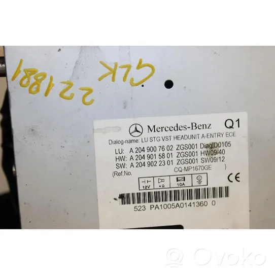 Mercedes-Benz GLK (X204) Panel / Radioodtwarzacz CD/DVD/GPS 
