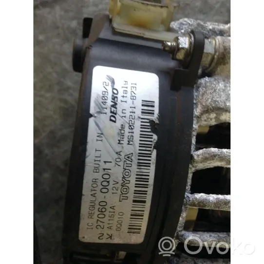 Toyota Aygo AB10 Alternator 