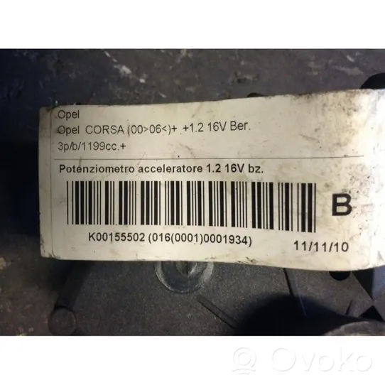 Opel Corsa C Pedał gazu / przyspieszenia 