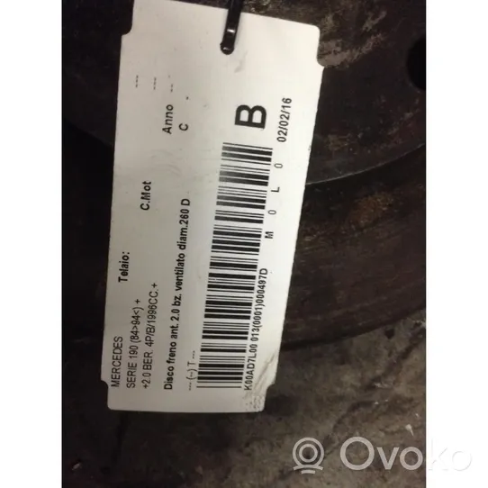 Mercedes-Benz 190 W201 Front brake disc 