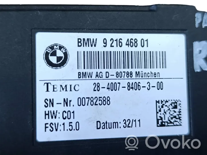 BMW X3 F25 Moduł / Przekaźnik podgrzewania foteli 9216468