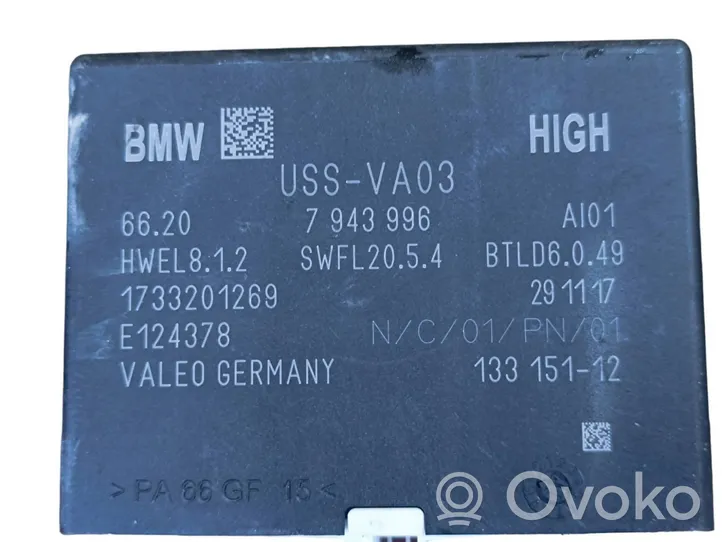 BMW 5 G30 G31 Parkošanas (PDC) vadības bloks 7943996