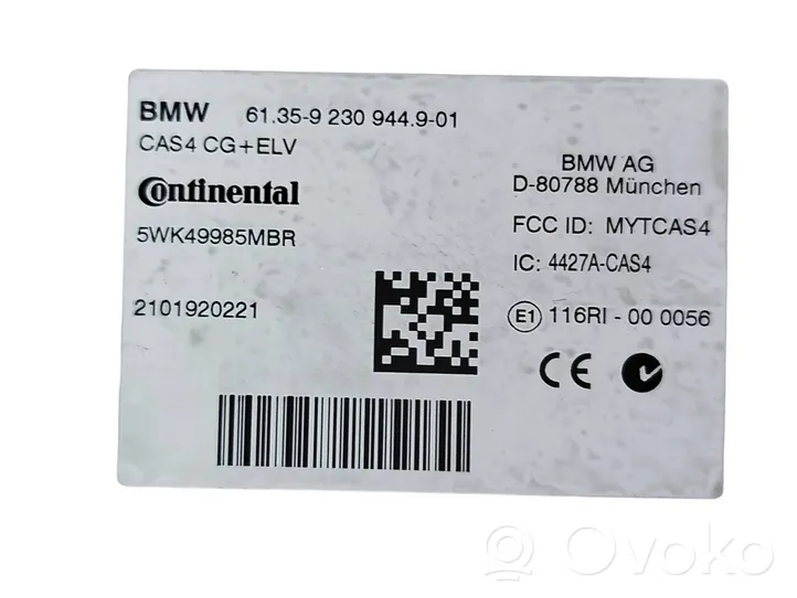 BMW 5 F10 F11 CAS-ohjainlaite/moduuli 9230944