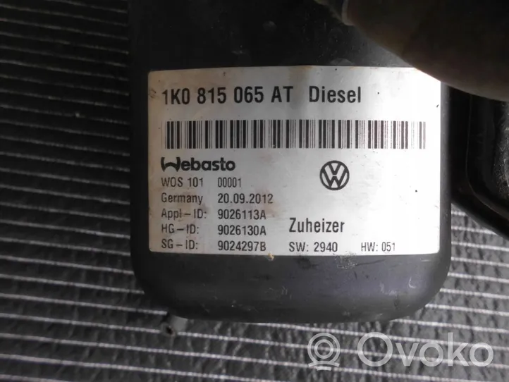 Volkswagen Touran II Unité de préchauffage auxiliaire Webasto 