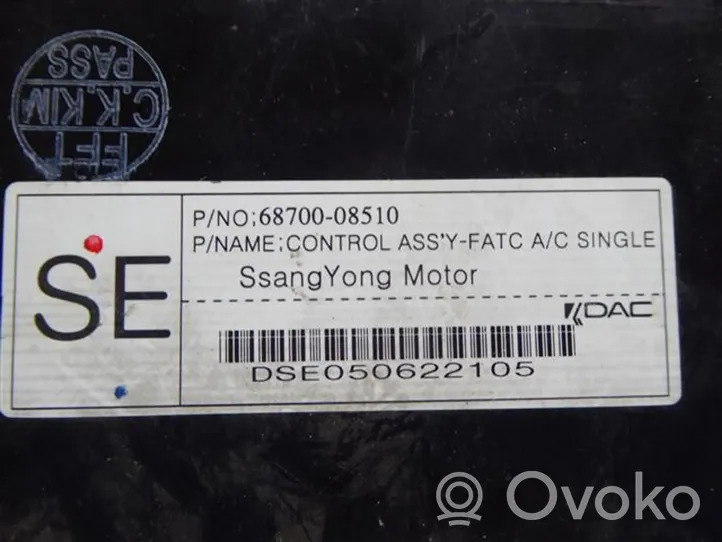 SsangYong Rexton Ilmastoinnin ohjainlaite 68700-08510