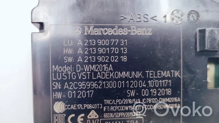 Mercedes-Benz E W213 Äänikomentojen ohjainlaite A2139007731