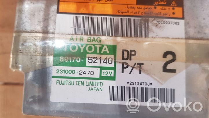 Toyota Yaris Oro pagalvių valdymo blokas 8917052140