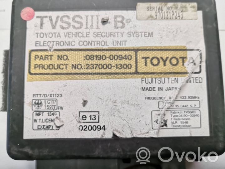 Toyota Carina T210 Centralina/modulo immobilizzatore 2370001300