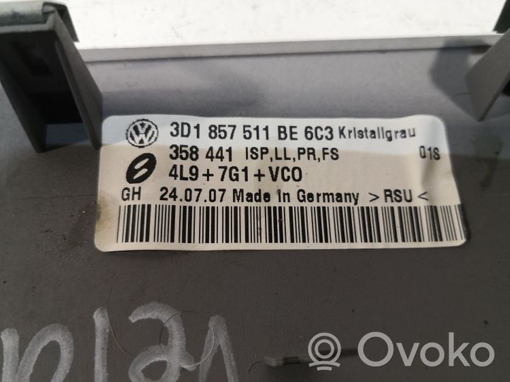 Volkswagen Phaeton Wykończenie lusterka wstecznego 3D1857511BE