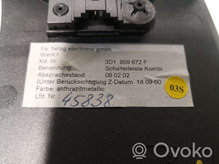 Volkswagen Phaeton Parking (PDC) sensor switch 3D1959672F
