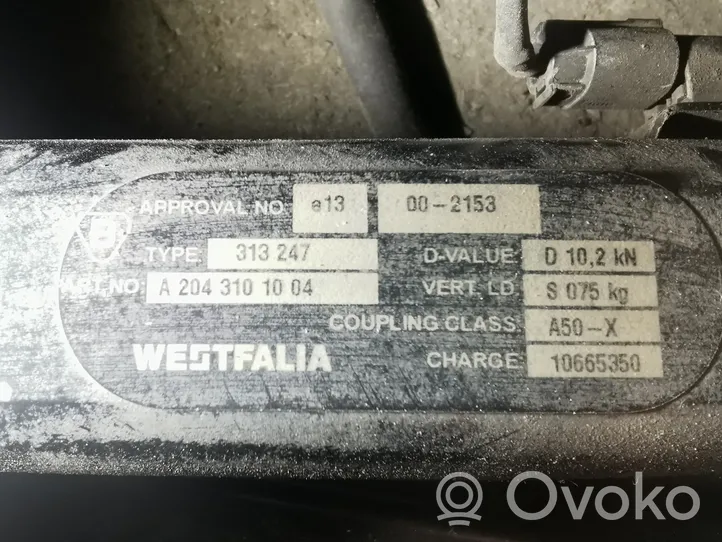 Mercedes-Benz C W204 Hak holowniczy / Komplet A2043101004