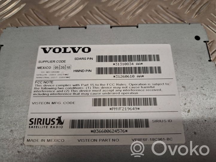 Volvo XC70 Radio/CD/DVD/GPS-pääyksikkö 31310834AA