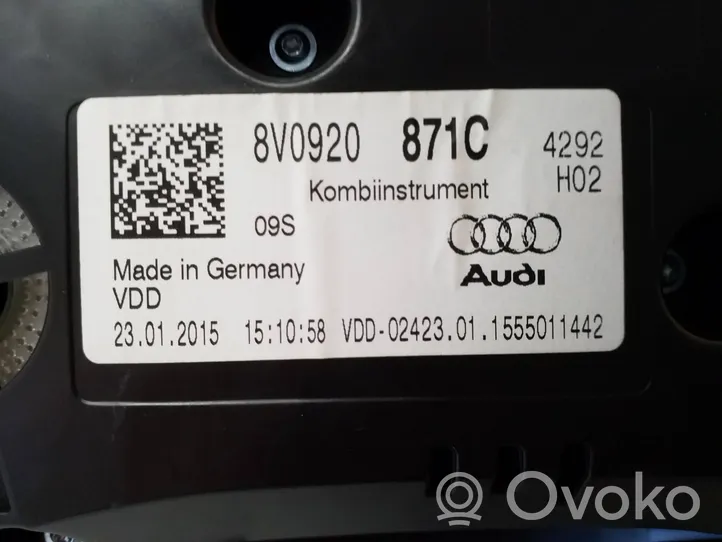 Audi A3 S3 8V Licznik / Prędkościomierz 8V0920871C