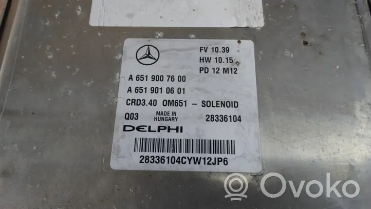 Mercedes-Benz A W176 Sterownik / Moduł ECU A6519007600