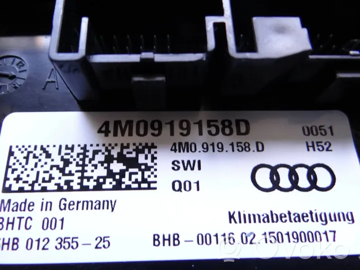 Audi Q7 4M Ilmastoinnin ohjainlaite 4M0919158D