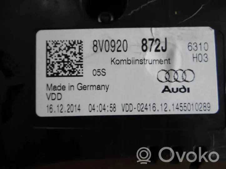 Audi A3 S3 8V Tachometras 8V0920872J