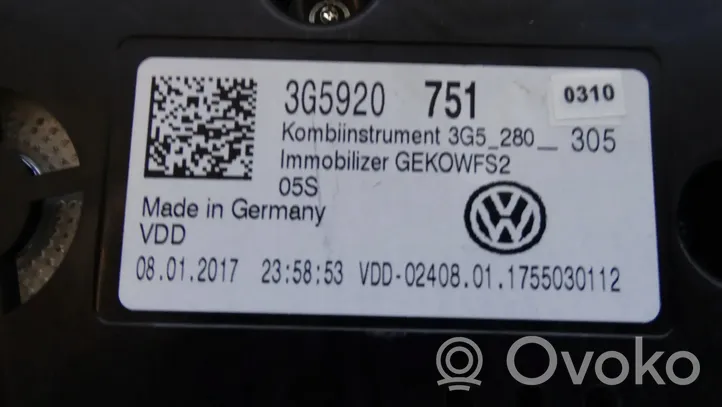 Volkswagen Arteon Спидометр (приборный щиток) 3G5920751