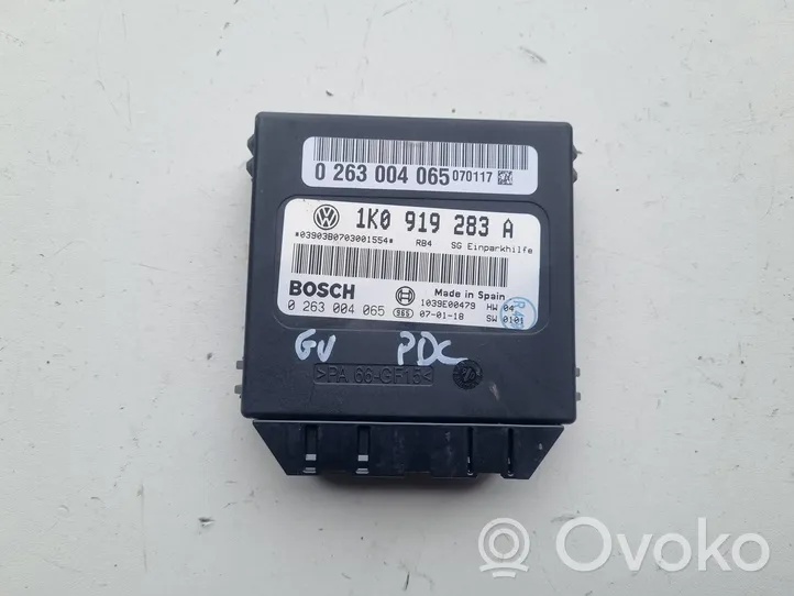 Volkswagen Golf V Unité de commande, module PDC aide au stationnement 1K0919283A