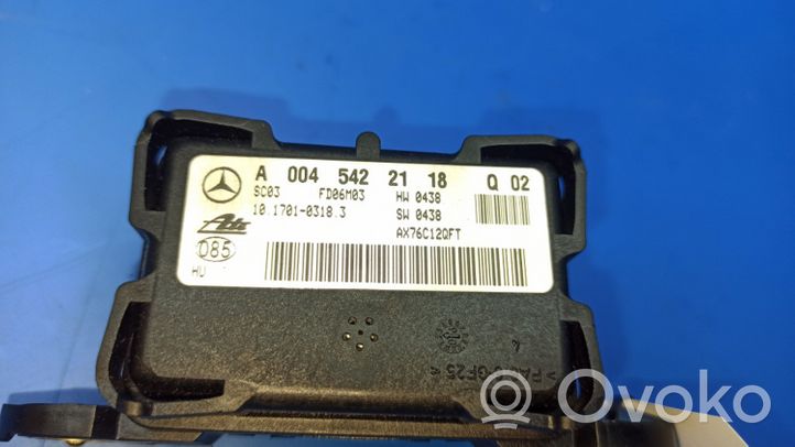 Mercedes-Benz S W221 Sensor ESP de aceleración de frecuencia del intermitente A0045422118