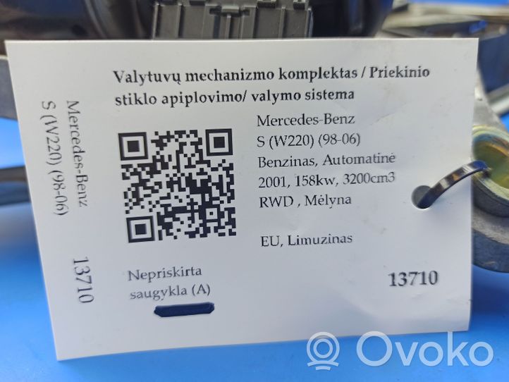 Mercedes-Benz S W220 Etupyyhkimen vivusto ja moottori 3391098390