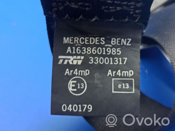 Mercedes-Benz ML W163 Ceinture de sécurité arrière A1638601985