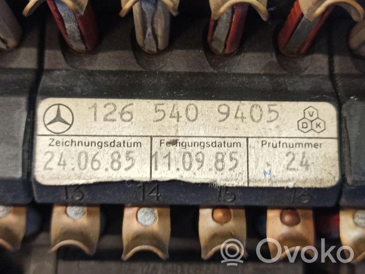 Mercedes-Benz 380 560SEC C126 Ramka / Moduł bezpieczników 1265409405