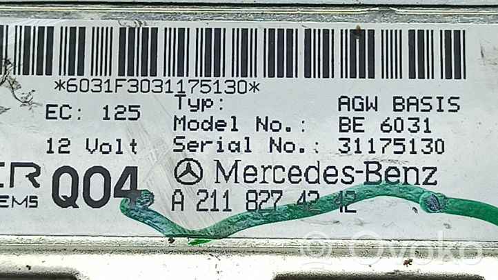 Mercedes-Benz E W211 Amplificateur de son A2118274242