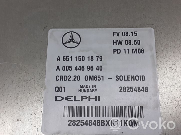 Mercedes-Benz Vito Viano W639 Moottorin ohjainlaite/moduuli A6511501879