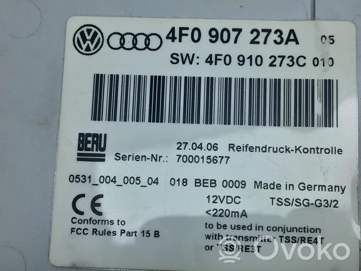 Audi Q7 4L Unidad de control de la presión del neumático 4F0907273A