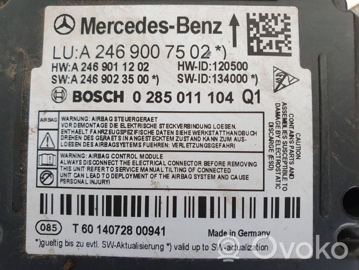 Mercedes-Benz B W246 W242 Module de contrôle airbag A2469007502