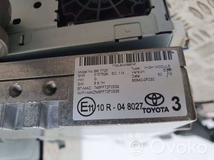 Toyota Auris E180 Unité principale radio / CD / DVD / GPS 8614002400