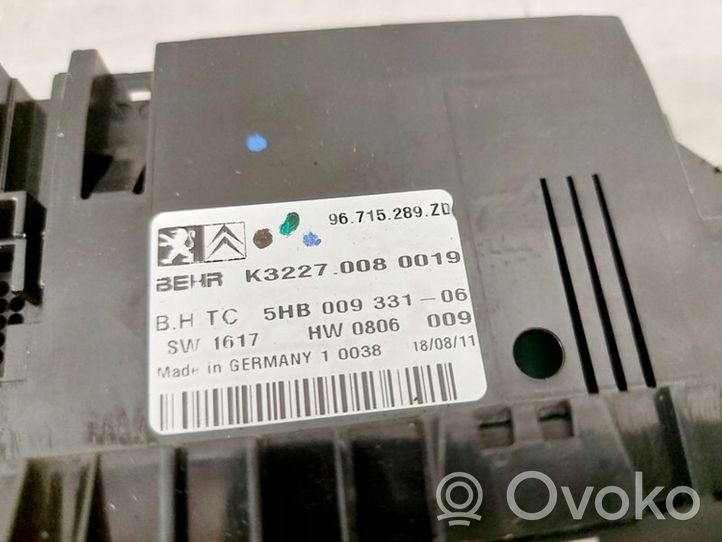 Citroen C5 Interruptor del aire acondicionado (A/C) 96715289ZD