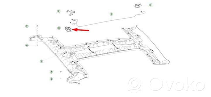 Tesla Model X Muu sisävalo 104736403A