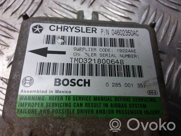 Chrysler 300M Centralina/modulo airbag 0285001357