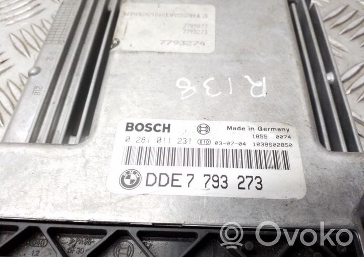 BMW 7 E65 E66 Komplettsatz Motorsteuergerät Zündschloss 5WK48000