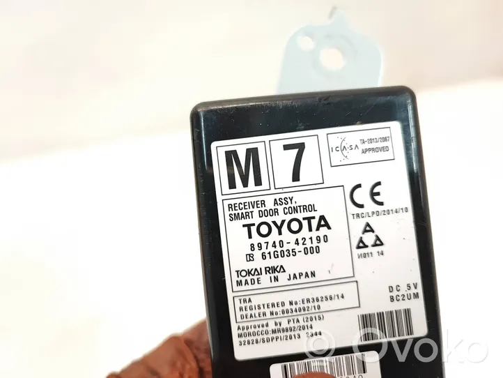 Toyota RAV 4 (XA40) Durų elektronikos valdymo blokas 8974042190