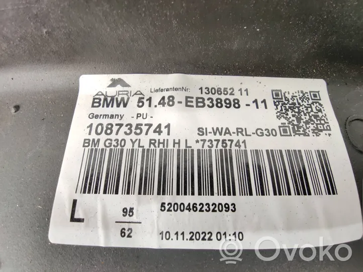 BMW 5 G30 G31 Isolamento acustico del firewall 737541