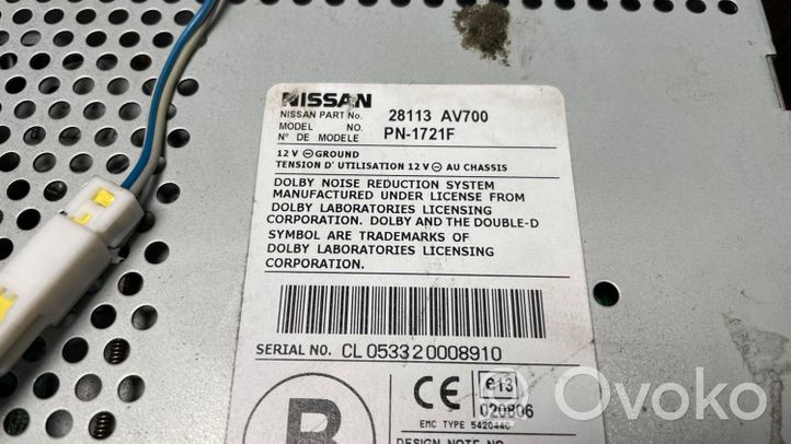 Nissan Primera Radija/ CD/DVD grotuvas/ navigacija 28113AV700