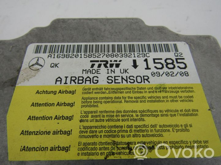 Mercedes-Benz A W169 Sterownik / Moduł Airbag 
