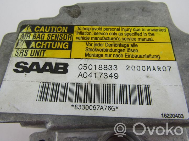 Saab 9-3 Ver1 Sterownik / Moduł Airbag 