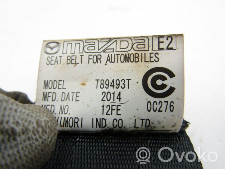 Mazda 6 Cintura di sicurezza posteriore 