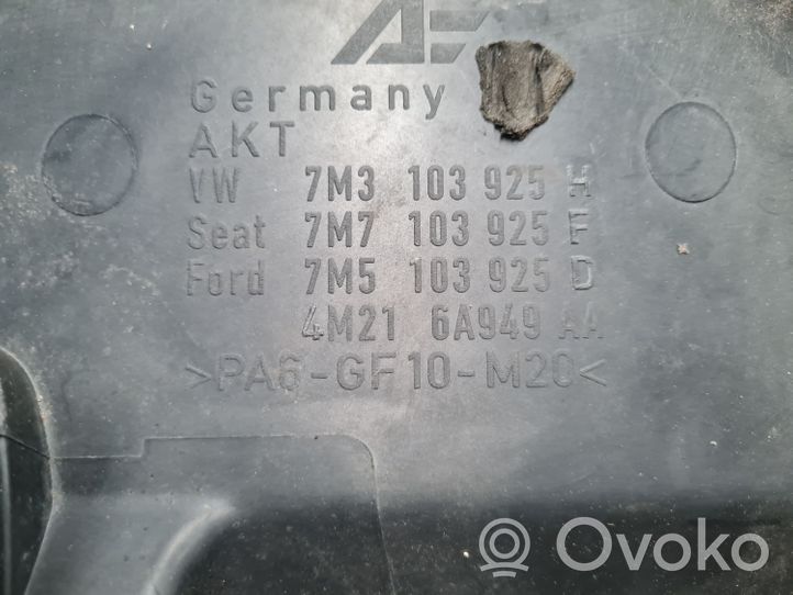 Volkswagen Sharan Couvercle cache moteur 7M3103925H