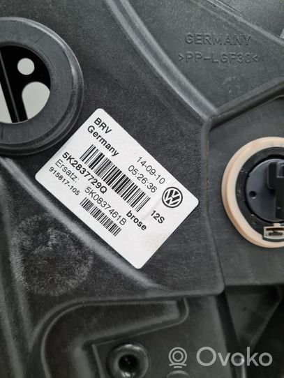 Volkswagen Golf VI Elektryczny podnośnik szyby drzwi przednich 5K2839729Q