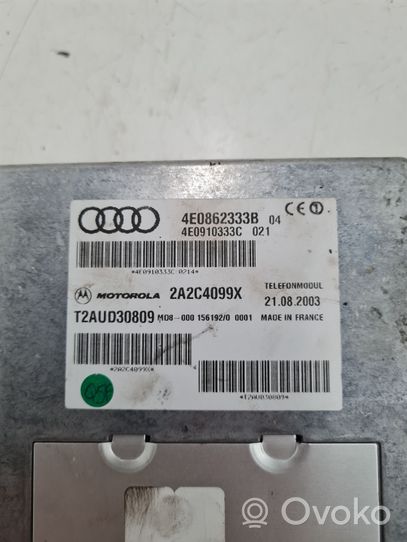 Audi A8 S8 D3 4E Unité de commande, module téléphone 4E0862333B