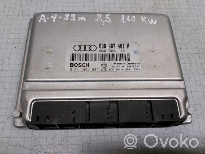 Audi A4 S4 B5 8D Moottorin ohjainlaite/moduuli 8D0907401H