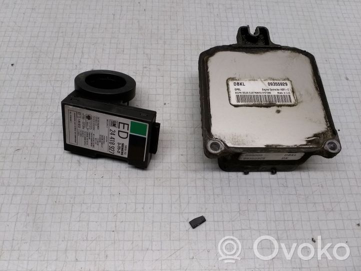 Opel Astra G Engine ECU kit and lock set 09355929